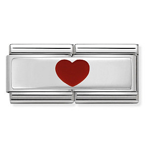 Silvershine Double Symboles, Cœur, rouge