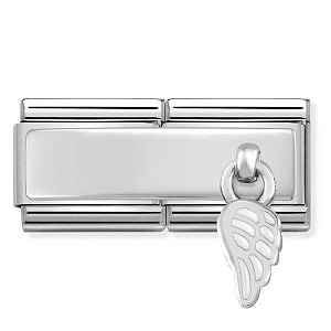 Silvershine Double Symbole, Flügel, Weiss