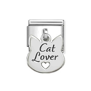 Silvershine Charms Symboles, Tête de chat, Cat lover