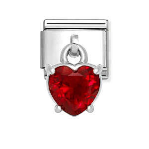 Silvershine Charm, Cœur, ZC rouge