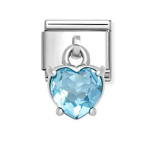 Silvershine Charm, Cœur, ZC bleu