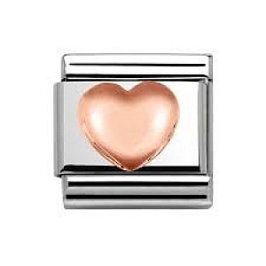 Rosegold Symbole, gewölbtes Herz