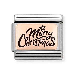 Rosegold Plate, Merry Christmas