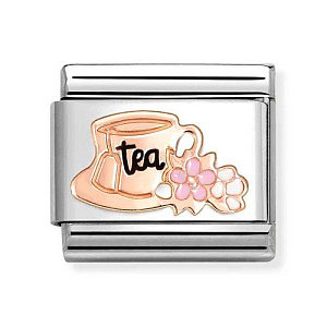 Rosegold Symboles, Tasse à thé avec fleurs