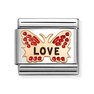 Rosegold Symboles, Papillon rouge, Love