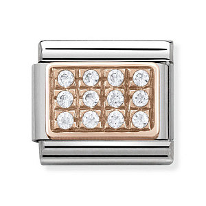 Rosegold Pave, Weiss