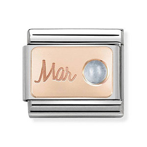 Rosegold Stone, Marzo, Aquamarine
