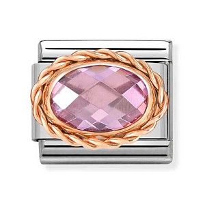 Rosegold CZ Facettiert, Rosa