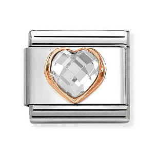 Rosegold ZC Facettes, Cœur, ZC blanc
