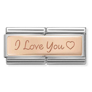 Rosegold Double Plate, I love you