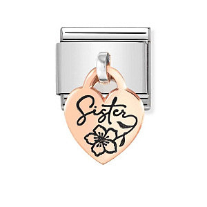 Rosegold Charm, Cuore, Sister