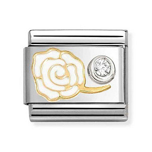 Gold&Silver Symboles, Rose blanche, ZC blanc