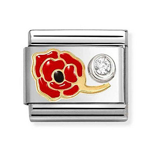 Gold&Silver Symboles, Coquelicot rouge, ZC blanc