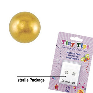 TinyTips, Mini Kugel, 3 mm, Chirurgenstahl vergoldet
