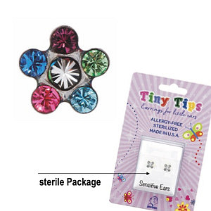 TinyTips, Daisy Regenbogen, 5 mm, Chirurgenstahl weiss