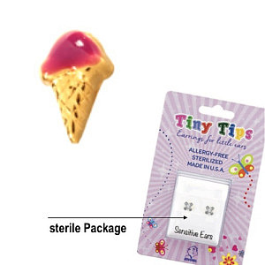TinyTips, Pink Ice Cream, Chirurgenstahl vergoldet