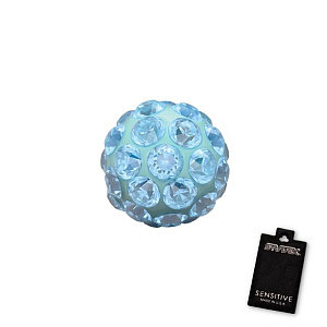 Fireball Aquamarin, 4.5 mm, Chirurgenstahl weiss
