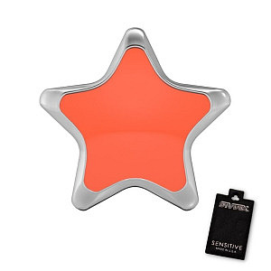 Stern Neon Orange, 6.5 mm, Chirurgenstahl weiss