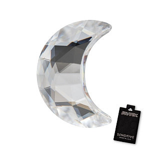 Mond Kristall, 7.5 mm, Chirurgenstahl weiss