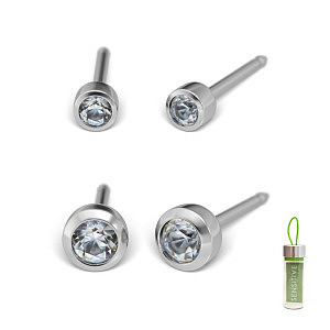Emma, Set mit 2 Paaren, Chirurgenstahl weiss