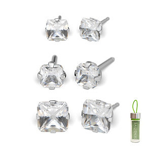 Linda, Set mit 3 Paaren, Chirurgenstahl weiss