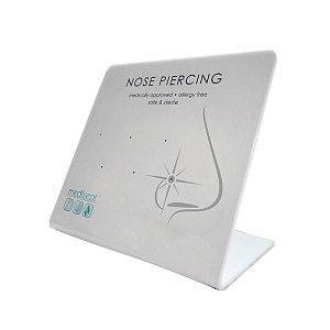 Display für 6 Nasenerststecker, Acryl weiss