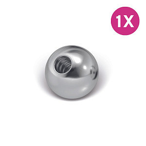 Verschluss (Ball), Barbell, S75, Chirurgenstahl weiss