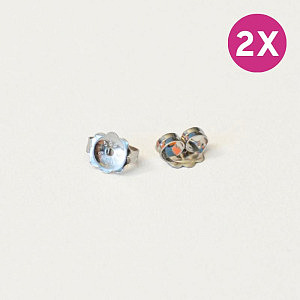 Verschluss (Paar), S75, 14K Gold weiss rhodiniert