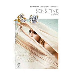 Poster A1, Sensitive Ohrschmuck Deutsch / Französisch